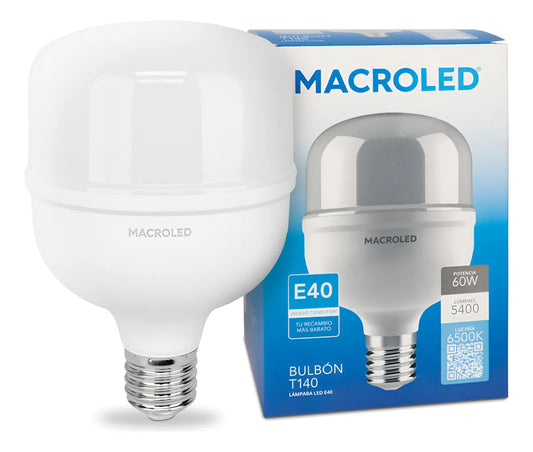 Lámpara Galponera Led 60w Hp E27 Luz Fría Macroled