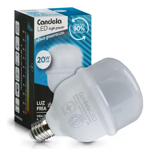 Lámpara Galponera Led 20w Hp E27 Luz Fría Candela