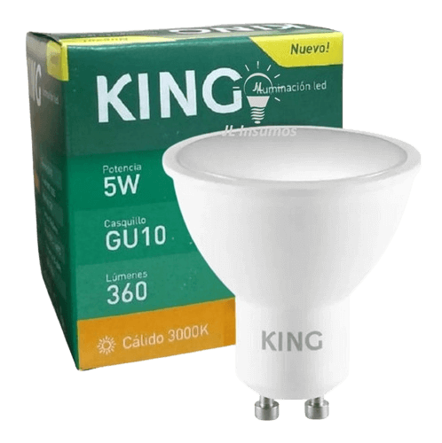 Lámpara Dicroica Led 5w GU10 Luz Cálida King
