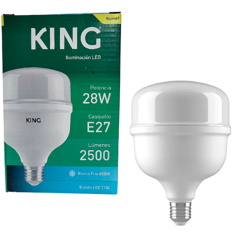 Lámpara Galponera Led 28w Hp E27 Luz Fría King