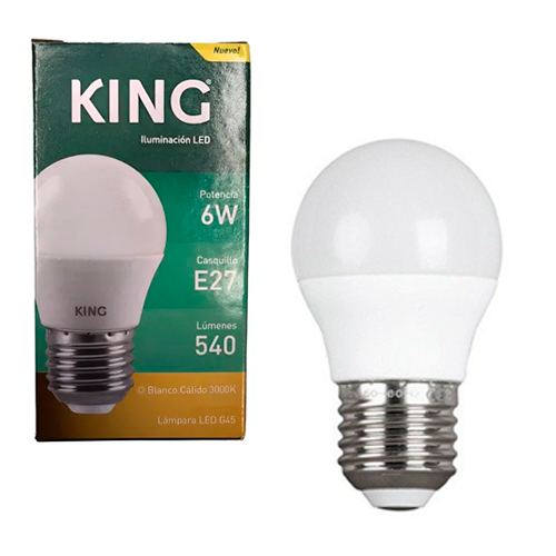 Lámpara Gota Led 6w E27 Luz Cálida King