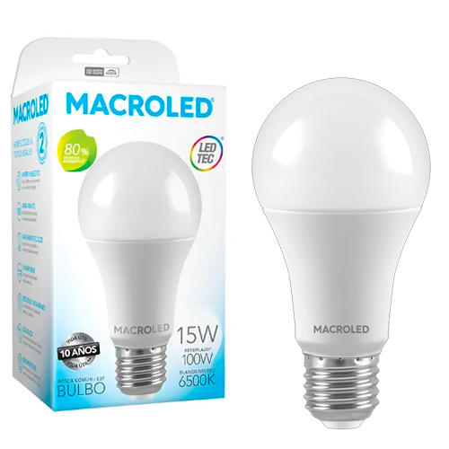 Lámpara Bulbo Led 14,5w E27 Luz Fría Macroled